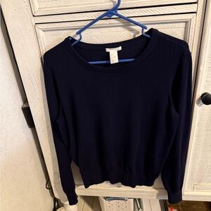 H&M Dark Blue Crew Neck Sweater